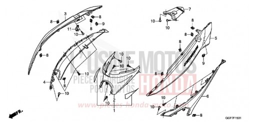 BODY COVER (NSC502WH/T2) NSC50T2E de 2014